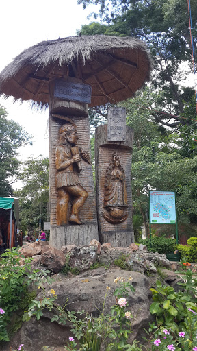 Escultura Tallada Virgen De Caacupe Indio Guarani