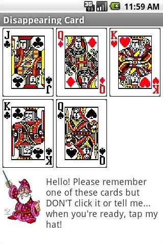 Disappearing Card Magic