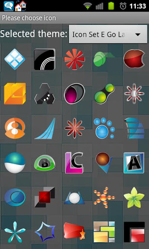 Icon Set E Go Launcher EX