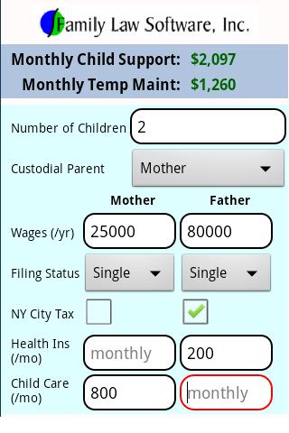 NY Child Support Calculator