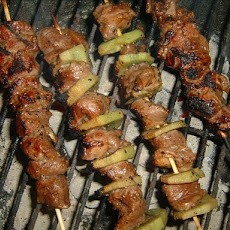 Barbecue Kiwi Lamb Kabobs