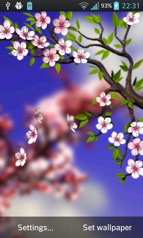 Android application Spring Flowers 3D Parallax Pro screenshort