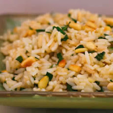 Basil and Parmesan Rice with Pine Nuts