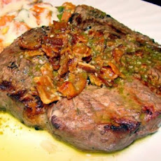 Grilled Strip Loin Steak With Bacon Chimichurri