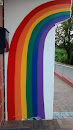 Regenbogen an der Wand