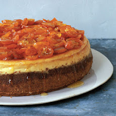 Orange Cheesecake with Candied Kumquats