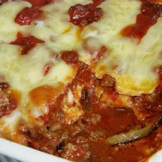 Eggplant Parmigiana and Italian Meats Casserole