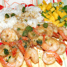Spicy Coconut Shrimp, Spicy Mango Basil Salsa, Lime Jasmine Rice