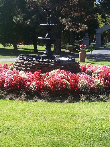 Flower Garden and Fountain