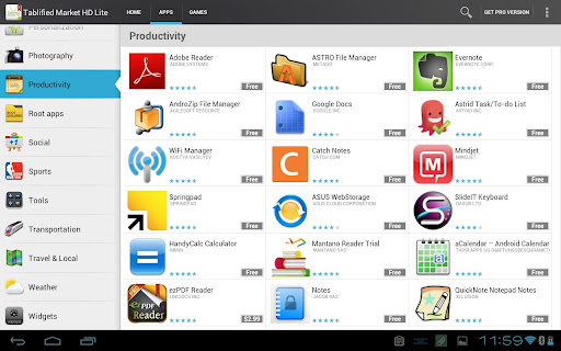 tablified-market-deprecated for android screenshot