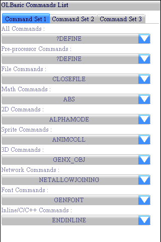 GLBasic Command Set