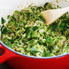 Sautéed Brussels Sprouts with Pancetta