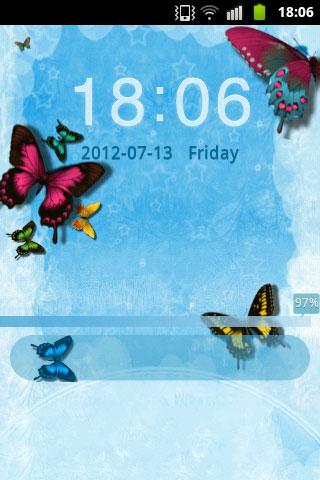 GO Locker Theme Butterfly Blue