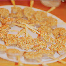 Sesame Shrimp with Cilantro-Lime Sauce Recipe