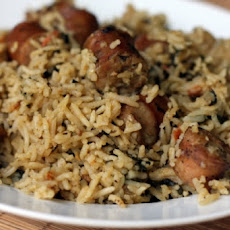 Bratwurst and Rice