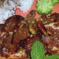 Fish With Figs, Bacon and Pecans