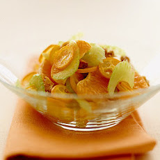 Honey Tangerines and Kumquats with Walnuts and Shaved Celery