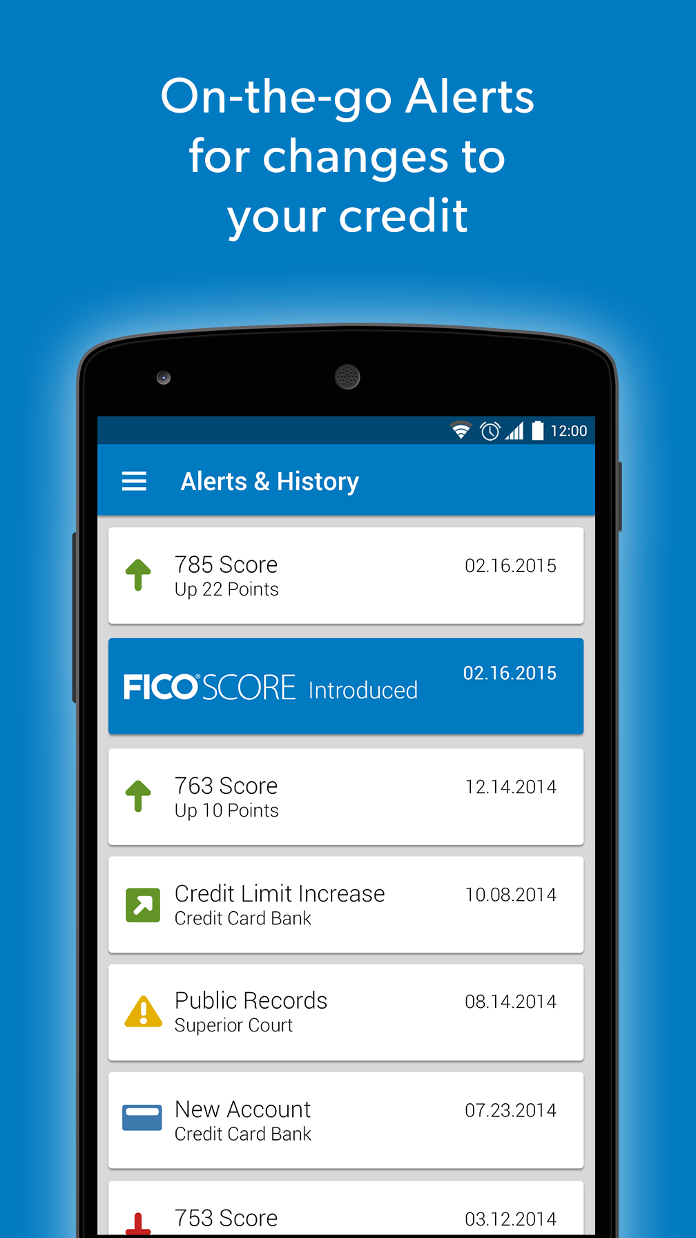 Android application Experian Credit Tracker screenshort