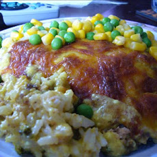 Curried Salmon and Rice Slice
