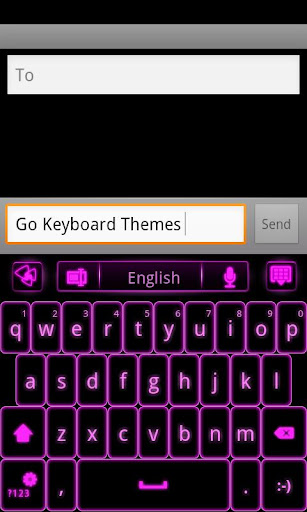 GO Keyboard Pink Glow EX