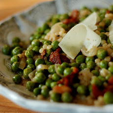 Israeli Couscous with Peas and Bacon
