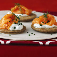Buckwheat Pancakes with Smoked Salmon