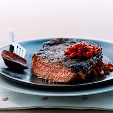 Rib-Eye Steaks with Harissa-Style Relish