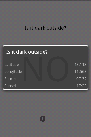 【免費娛樂App】Is it dark outside-APP點子