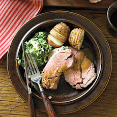 Lamb Shoulder Roast with Roasted Garlic Sauce