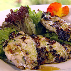 Pesto Mayonnaise Covered Opakapaka Fish