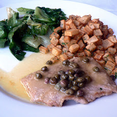 Veal Piccata with Angel Hair and Parmigiana-Reggiano