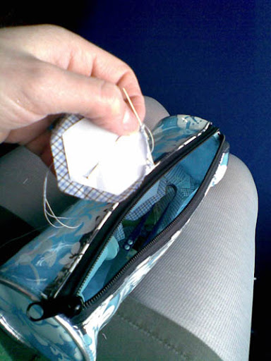 Sewing on the Bus