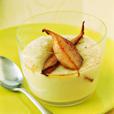 Vanilla Pudding with Sautéed Pears