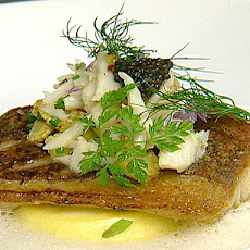 Pan Roast Louisiana Blackfish with Corn, Crab and Caviar