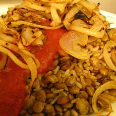 Kusherie (Egyptian Rice and Lentils)