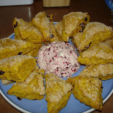 Pumpkin and Cranberry Scones With Cranberry Butter