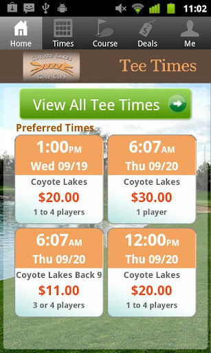 Coyote Lakes Golf Tee Times