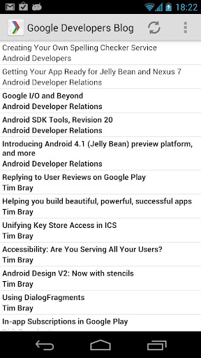 Google Developers Rss Reader