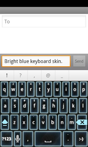 【免費個人化App】Bright Blue Keyboard Skin-APP點子