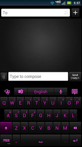 GO Keyboard Shadow Pink Theme
