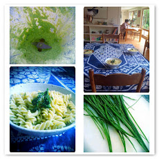 Fusilli with chive sauce