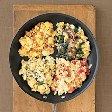 Eggs with Red Onion and Spinach