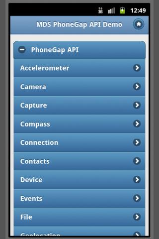 PhoneGap API w jQuery Mobile