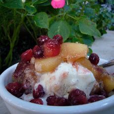 Rhubarb Cranberry Compote with Apples, Pears and a splash of Bitters