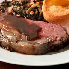 Horseradish-Herb Rib Roast with Mushroom–Red Wine Sauce Recipe