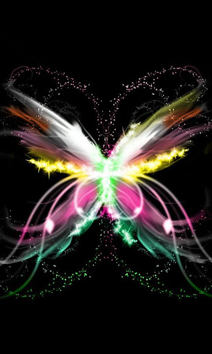 Neon Butterfly theme 480x800