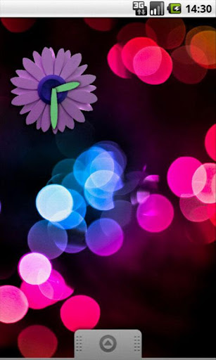 Flower Analog Clock Widget