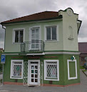 Bojkovice Pharmacy Building With Little Statue At Wall
