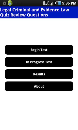 Legal Quiz Criminal Law