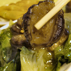 Stir-fried Greens with Pork, Shiitakes, and Black Bean Sauce